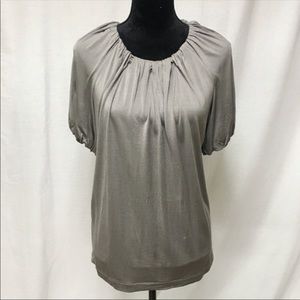 Banana Repubic top with pleated neckline